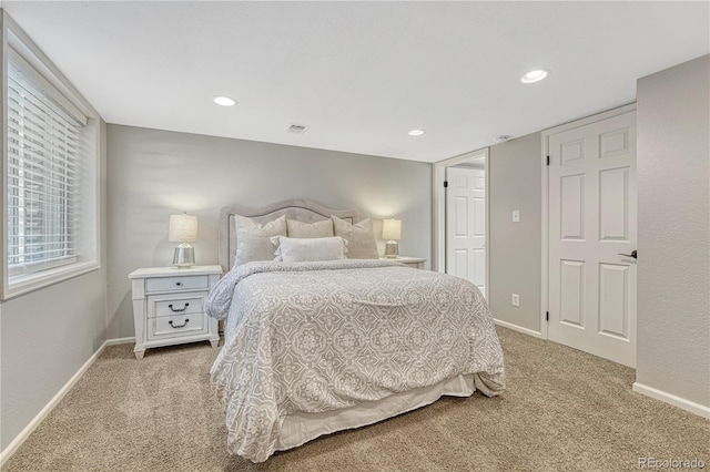 901 Sage Sparrow Cir, Highlands Ranch, CO 80129 - bedroom with light colored carpet, baseboards, and recessed lighting