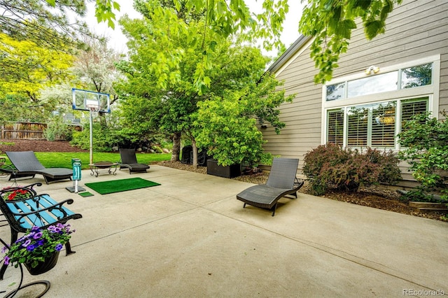 view of patio / terrace with fence