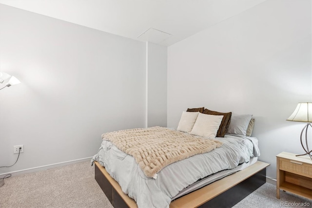 2958 Syracuse St Unit 316, Denver, CO 80238 - carpeted bedroom with baseboards and attic access