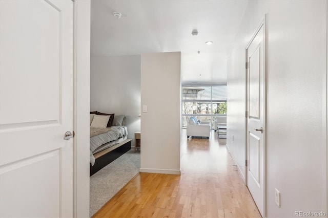 2958 Syracuse St Unit 316, Denver, CO 80238 - corridor featuring light wood-type flooring and baseboards