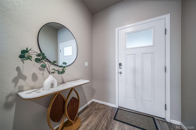 17028 Osage St, Broomfield, CO 80023 - entrance foyer with wood finished floors and baseboards
