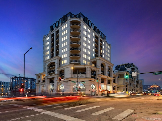 view of building exterior featuring a view of city