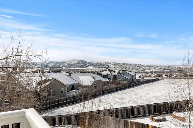 mountain view featuring a residential view