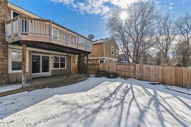 view of snowy yard