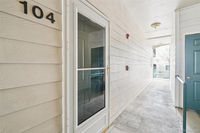 view of exterior entry