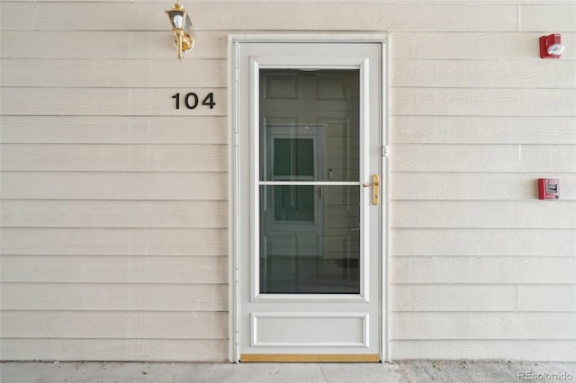 view of exterior entry