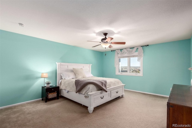 2881 Black Canyon Way, Castle Rock, CO 80109 - bedroom featuring ceiling fan, baseboards, and light colored carpet