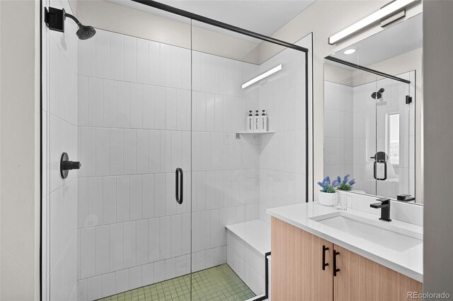 3101 W 47th Ave Unit 13, Denver, CO 80211 - full bathroom featuring vanity and a shower stall