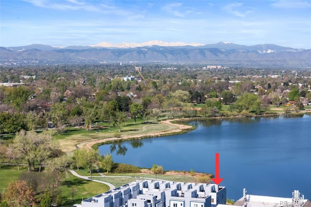 3101 W 47th Ave Unit 13, Denver, CO 80211 - bird's eye view of a water and mountain view
