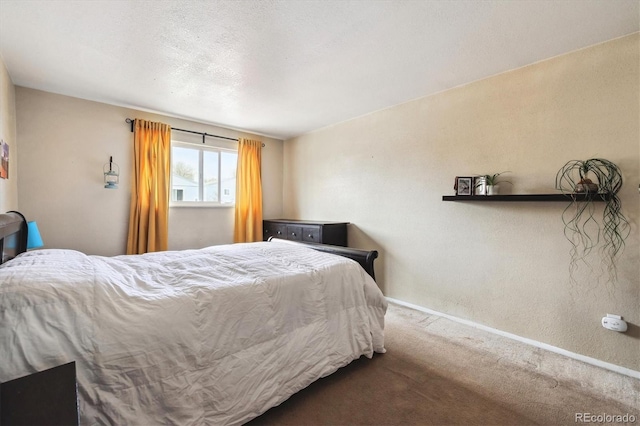 bedroom with carpet