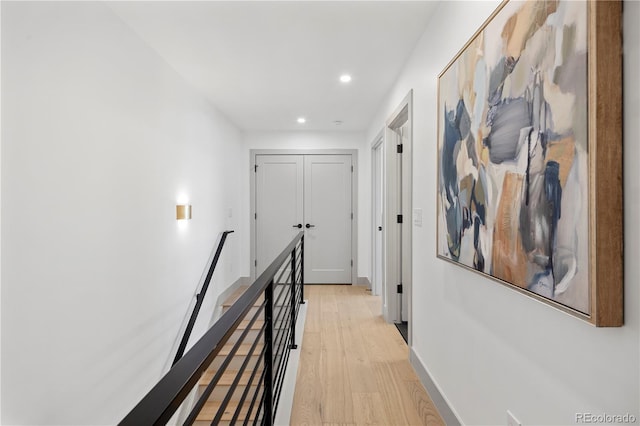 hallway featuring light hardwood / wood-style floors