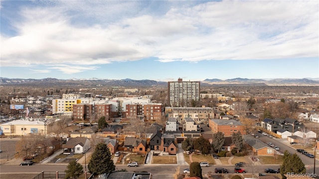 view of city featuring a mountain view