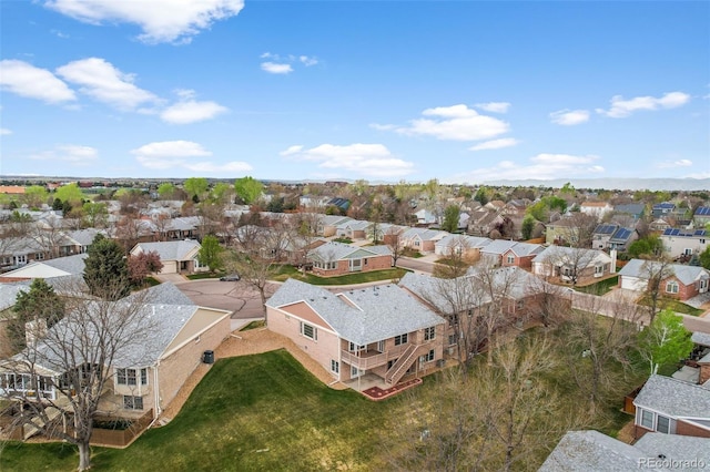 aerial view featuring a residential view