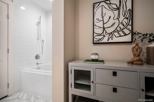 1631 N Emerson St Unit 117, Denver, CO 80218 - full bath with tiled shower / bath