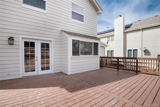 deck with french doors