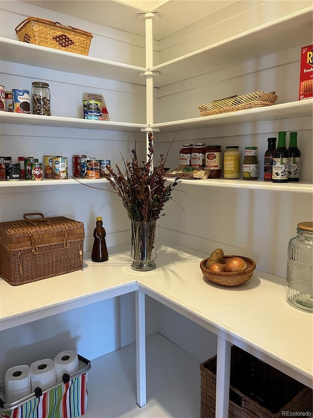 pantry featuring wine cooler