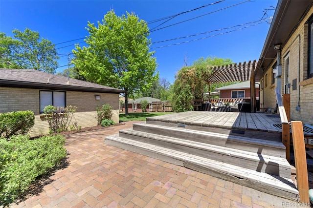 view of patio with a deck