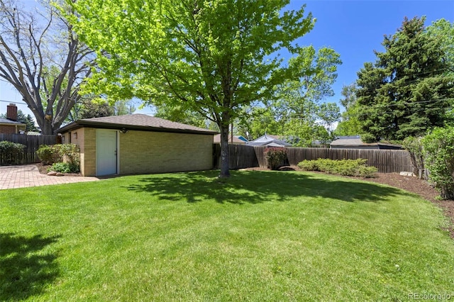 view of yard featuring a patio area