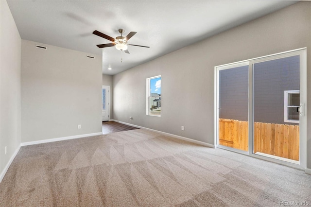 7326 Green River Ave, Frederick, CO 80530 - carpeted empty room featuring ceiling fan and baseboards