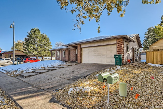 view of front of house featuring a garage