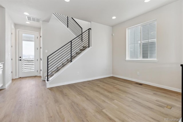 interior space featuring hardwood / wood-style flooring