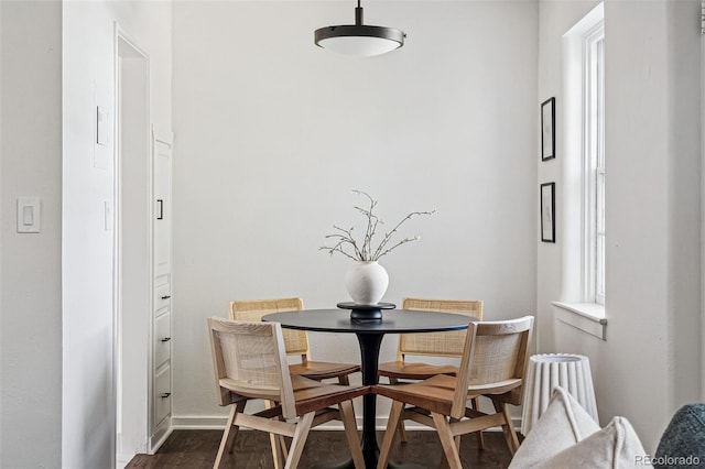 dining area with plenty of natural light