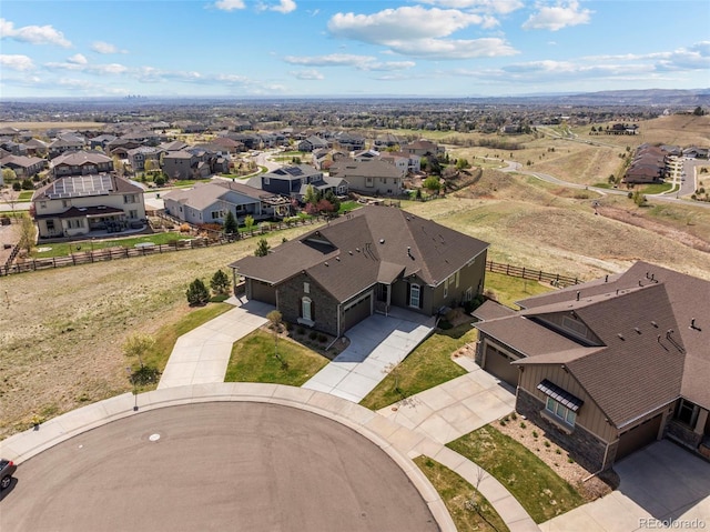 aerial view of residential area