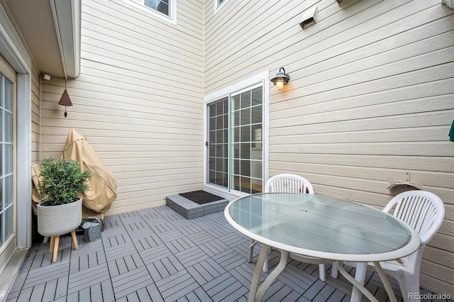 view of patio featuring outdoor dining space
