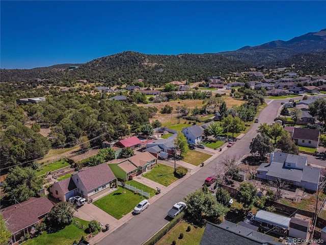 aerial view featuring a mountain view