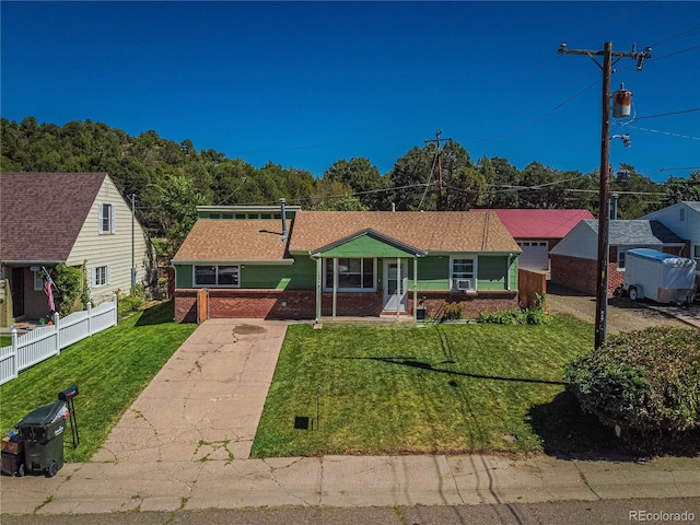 view of front of house with a front yard