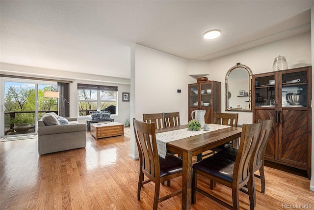 dining room featuring light wood-type flooring