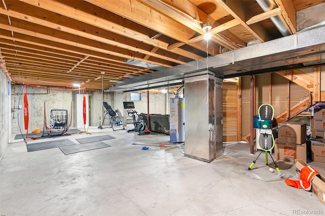 7193 S Newport Way, Centennial, CO 80112 - unfinished basement with gas water heater