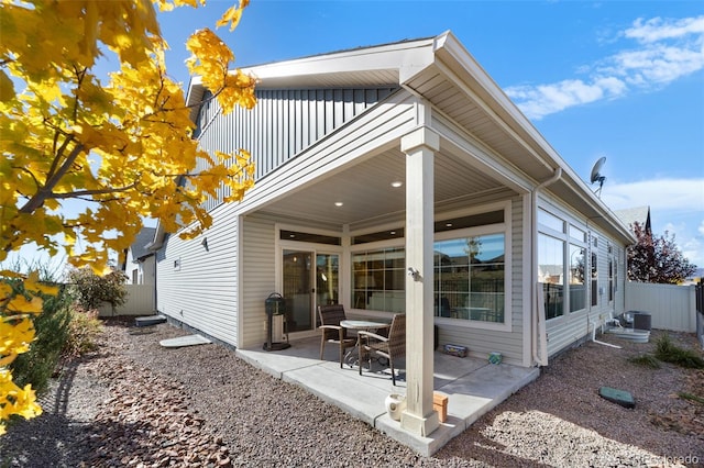 rear view of house with a patio area