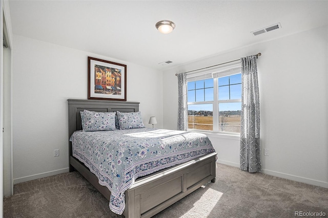 bedroom featuring carpet