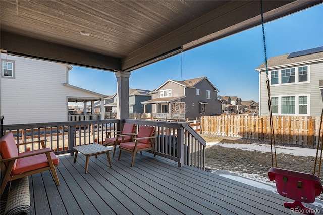 view of wooden terrace