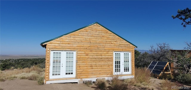 exterior space with french doors