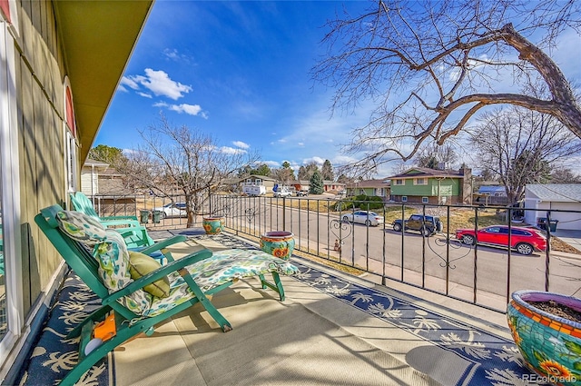 balcony featuring a residential view