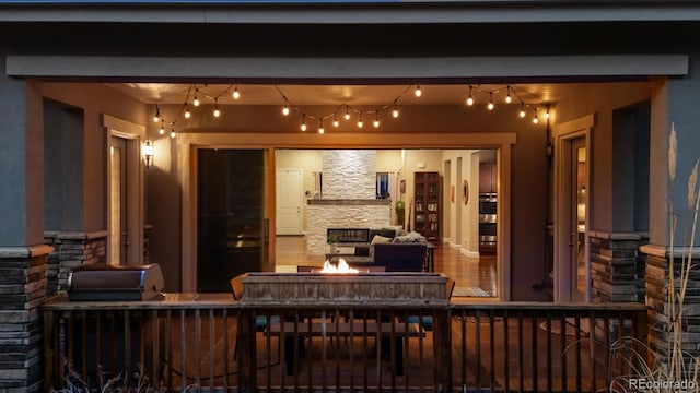 exterior space featuring an outdoor hangout area