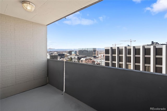 balcony with a city view