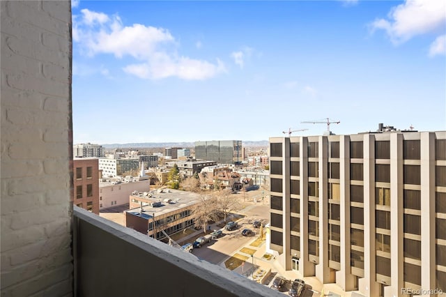 balcony with a view of city