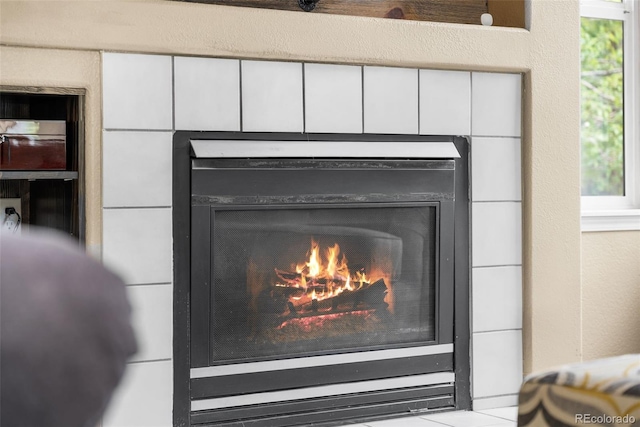 429 Arrowhead Dr, Loveland, CO 80537 - detailed view of a lit fireplace