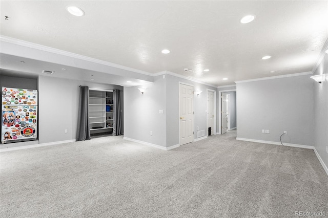 429 Arrowhead Dr, Loveland, CO 80537 - carpeted empty room featuring recessed lighting, baseboards, and crown molding