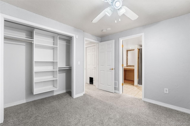 429 Arrowhead Dr, Loveland, CO 80537 - unfurnished bedroom with carpet floors, a closet, baseboards, and ensuite bathroom