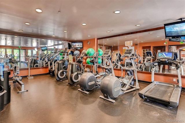 view of exercise room