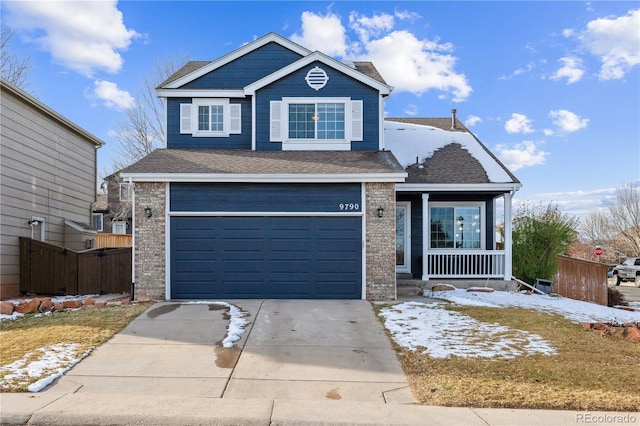 view of property with a garage