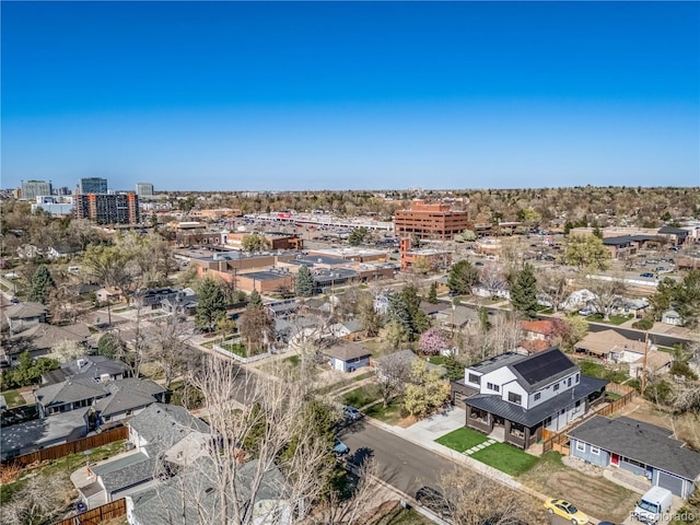 aerial view featuring a view of city