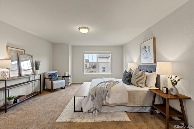 view of carpeted bedroom