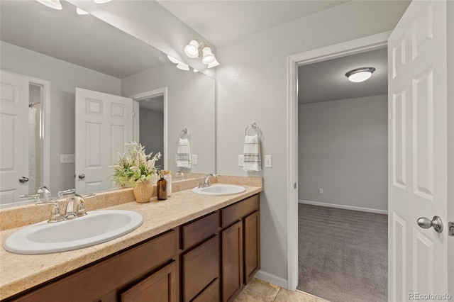 bathroom with vanity