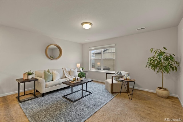 view of carpeted living room