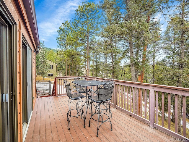 view of wooden deck